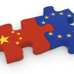 China and EU Puzzle Pieces – Chinese and European Flag