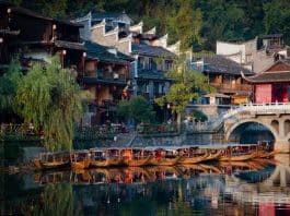 Integrated Megapolises, Next Stage of Chinese Reforms Fenghuang Ancient Town. Located in Fenghuang County. Southwest of HuNan Province, China. Fenghuang is a popular tourist destination of Asia.